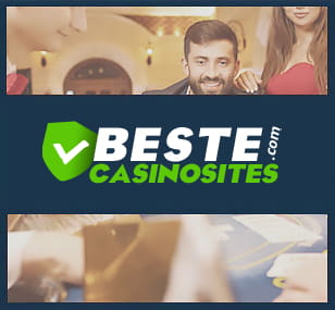 Mensen die in het casino spelen en het logo van Bestecasinosites.com