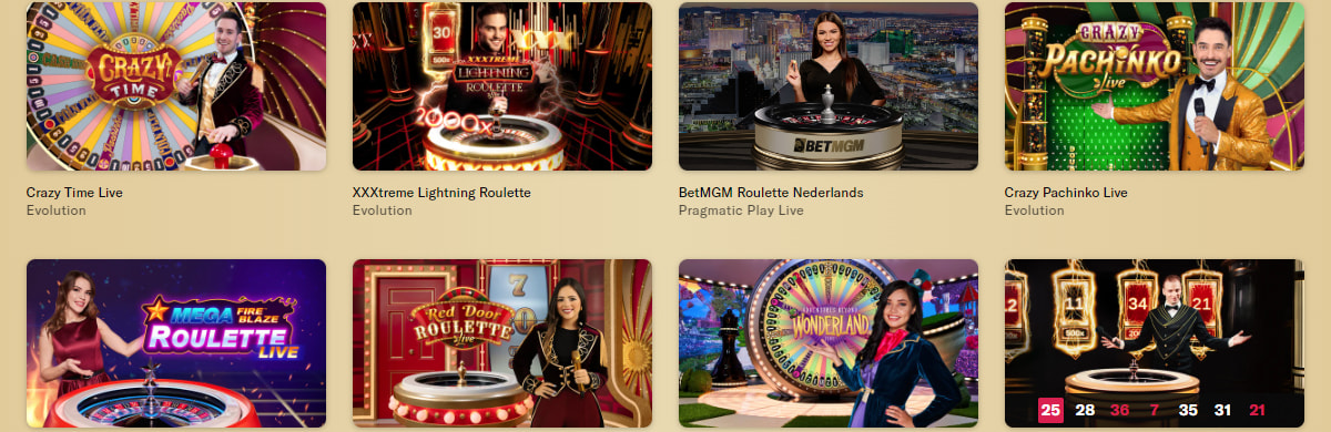 BetMGM roulette, blackjack & andere tafelspelen